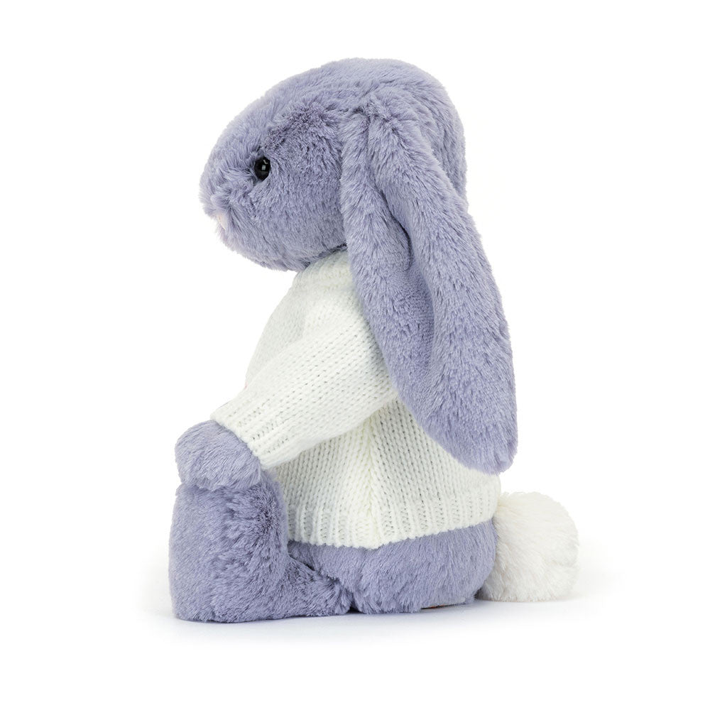 Bashful Viola Bunny with Personalized Cream Jumper - Jellycat Discount