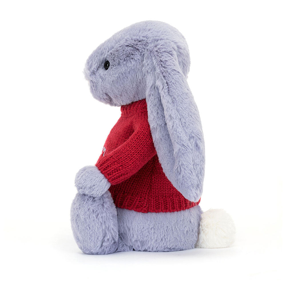 Bashful Viola Bunny with Personalized Red Jumper - Jellycat