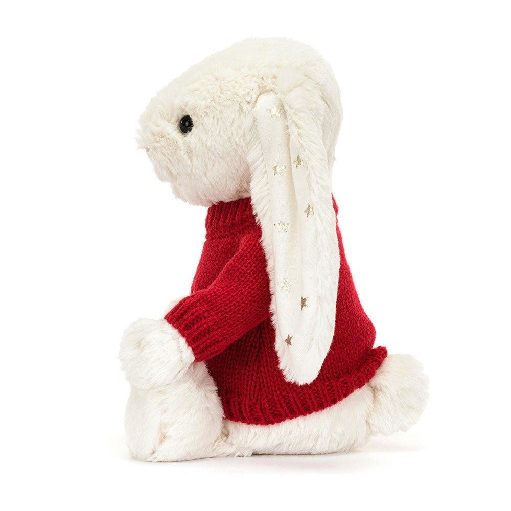 Bashful Twinkle Bunny with Personalized Red Jumper - Jellycat Sale