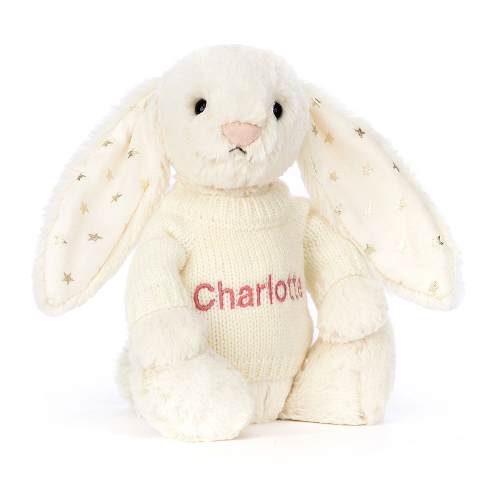 Bashful Twinkle Bunny with Personalized Cream Jumper - Jellycat Discount