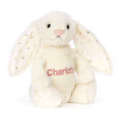 Bashful Twinkle Bunny with Personalized Cream Jumper - Jellycat Discount